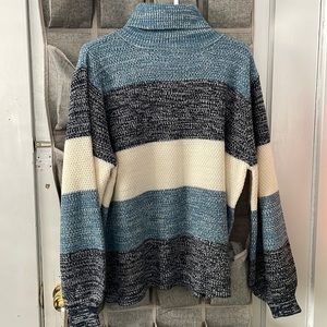 Lovely blue and cream sweater